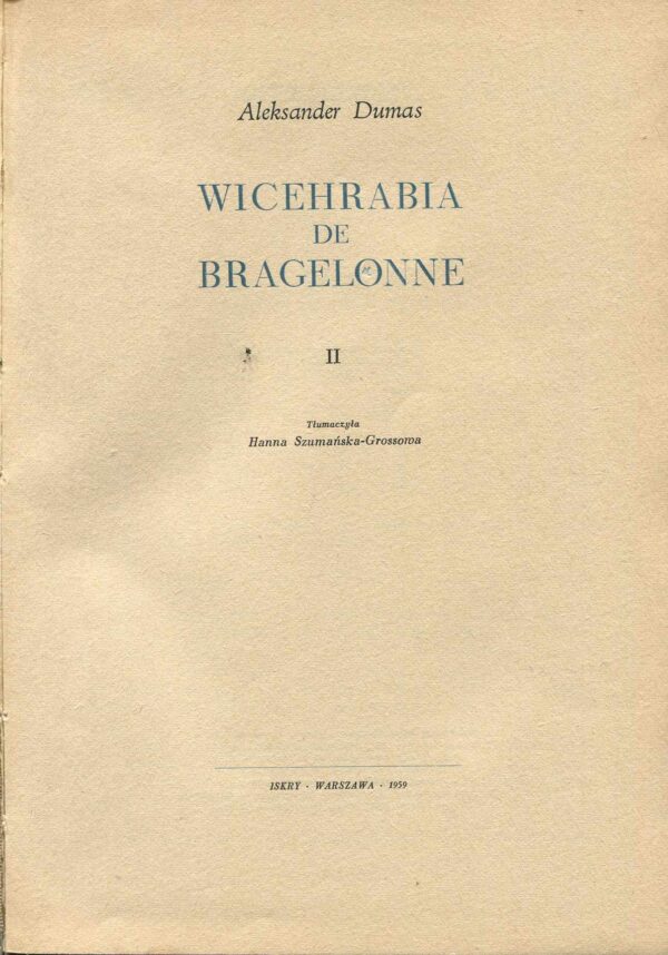 WICEHRABIA DE BRAGELONNE