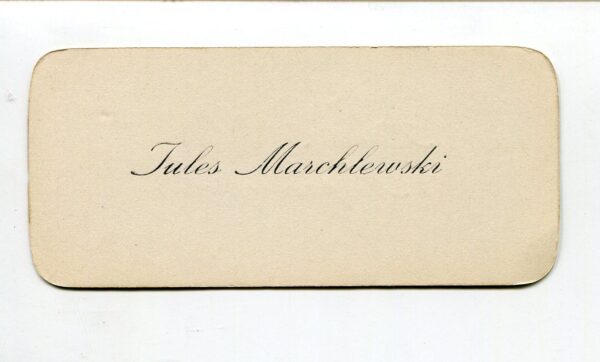 Karta wizytowa Juliana Marchlewskiego (1866-1925) [wizytówka]