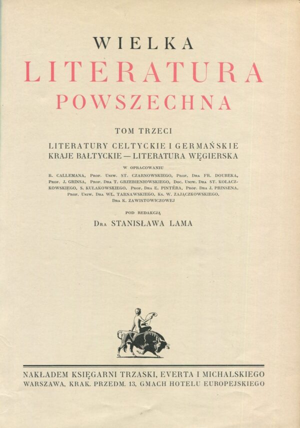 Wielka Literatura Powszechna [komplet wydawniczy] [1930]