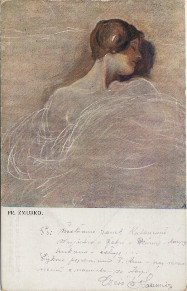 pocztówka Portret śpiącej kobiety [1917]