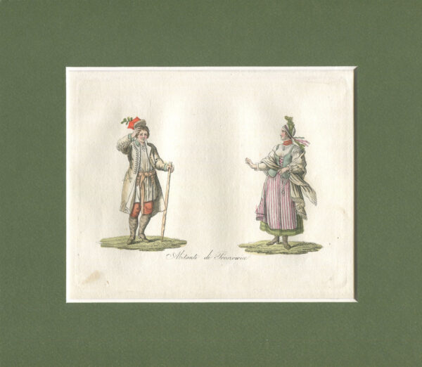 [miedzioryt] Abitanti di Proszowice (Proszowiacy) [1831]