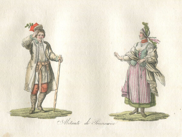 [miedzioryt] Abitanti di Proszowice (Proszowiacy) [1831]