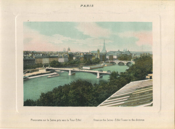 grafika PARYŻ. Panorama sur la seine pris la Tour Eiffel [Panorama Paryża]