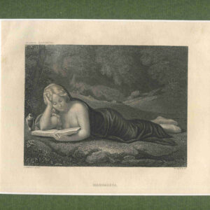 staloryt Magdalena czytająca księgę [1843]
